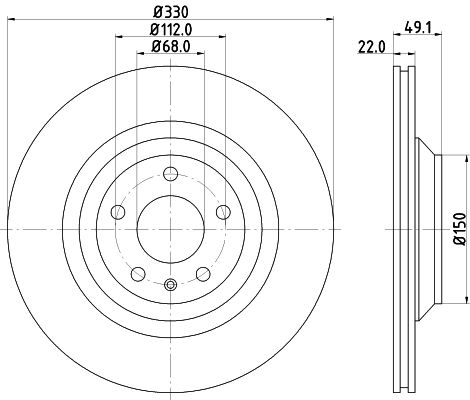 HELLA PAGID Jarrulevy 8DD 355 122-031